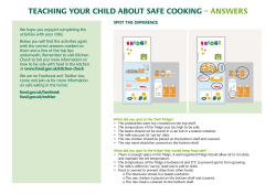 teaching your child about safe cooking – answers