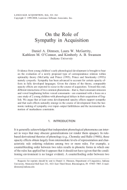 On the Role of Sympathy in Acquisition