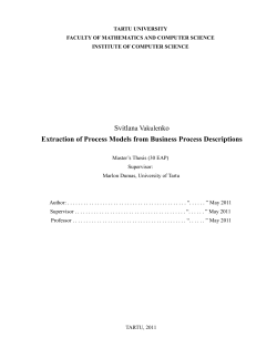 Extraction of Process Models from Business Process Descriptions