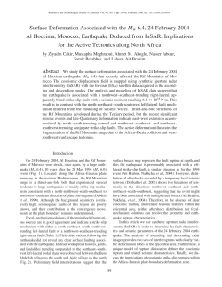 Surface Deformation Associated with the Mw 6.4, 24 February 2004
