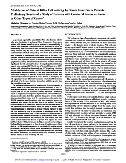 Modulation of Natural Killer Cell Activity by
