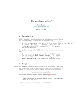 The spverbatim package