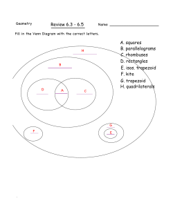 Review 6.3 - 6.5 B. parallelograms D. rectangles A. squares C