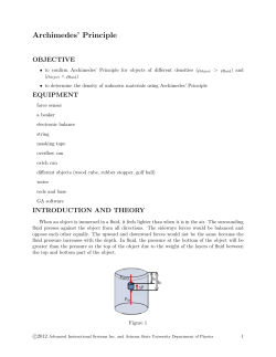 Archimedes` Principle