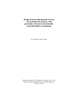 Design of large underground caverns for hydroelectric