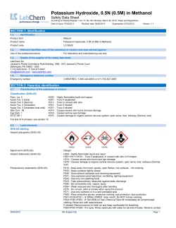 Potassium Hydroxide, 0.5N  in Methanol
