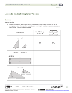 Lesson 9: Scaling Principle for Volumes