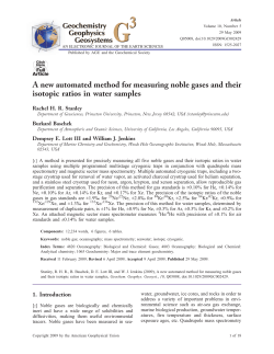A new automated method for measuring noble gases and their
