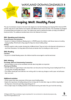 Keeping Well: Healthy Food
