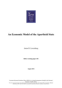 An Economic Model of the Apartheid State