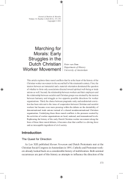 Early Struggles in the Dutch Christian Worker Movement