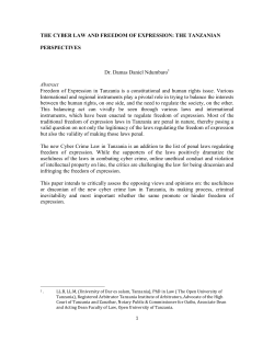THE CYBER LAW AND FREEDOM OF EXPRESSION: THE