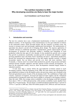 Long-term changes in food consumption patterns