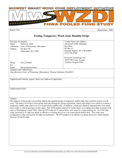 Testing Temporary Work Zone Rumble Strips