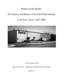 Bottles on the Border - Society for Historical Archaeology