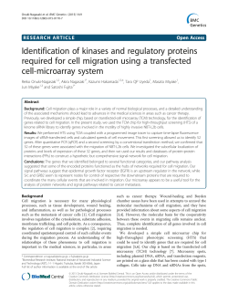 Identification of kinases and regulatory proteins required for cell
