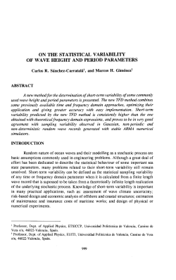 on the statistical variability of wave height and period