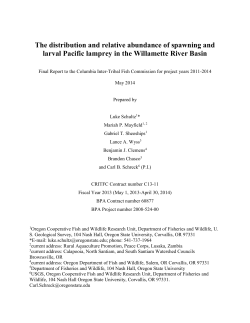 The distribution and relative abundance of spawning and larval