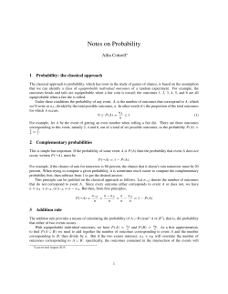 Notes on Probability
