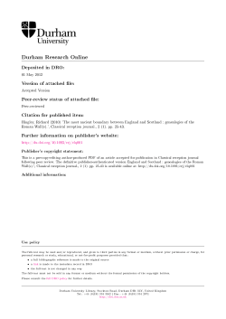 helped to define - Durham Research Online