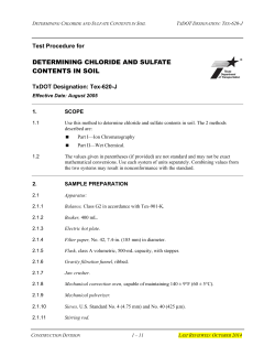 determining chloride and sulfate contents in soil