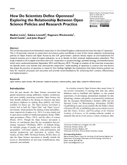 How Do Scientists Define Openness? Exploring