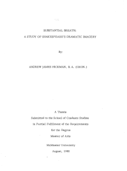 A Study of Shakespeare`s Dramatic Imagery