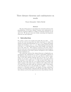 Three distance theorems and combinatorics on words