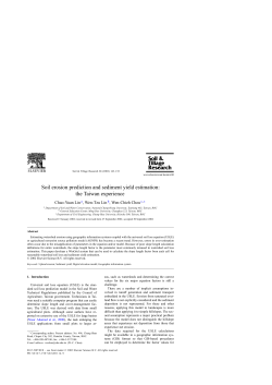 Soil erosion prediction and sediment yield estimation: the Taiwan