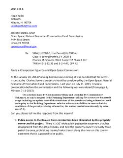 2014 Feb 8 Hope Kallai POB 655 Kilauea, HI 96754 Lokahipath2
