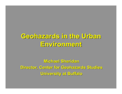 Geohazards in the Urban Environment
