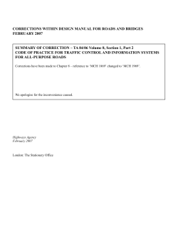 ta 84/06 - Standards for Highways