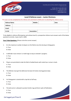 Level 0 Referee exam