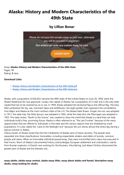 Alaska: History and Modern Characteristics of