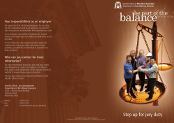 Step up for Jury Duty  - Court and Tribunal Services