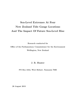 Sea-Level Extremes At Four New Zealand Tide Gauge Locations