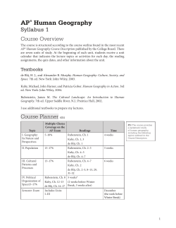 AP&reg; Human Geography - AP Central