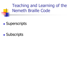 Subscript and Superscript