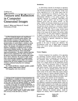 Texture and Reflection in Computer Generated Images