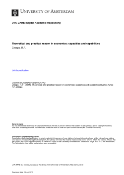 Theoretical and practical reason in economics - UvA-DARE