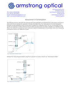 Measurement of Centering Errors