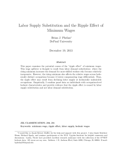 Labor Supply Substitution and the Ripple Effect of Minimum Wages