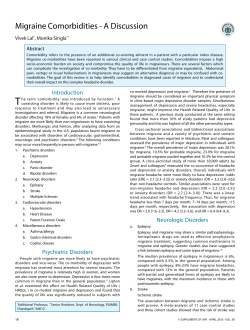 Migraine Comorbidities - A Discussion