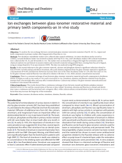 Ion exchanges between glass-ionomer restorative material and