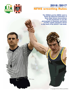 2016 /2017 NFHS wrestling Rules