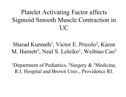 Platelet Activating Factor affects Sigmoid Smooth Muscle