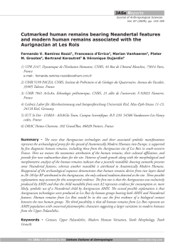 Cutmarked human remains bearing Neandertal - Isita