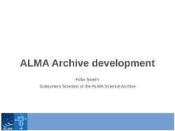 Stoehr - Archive development