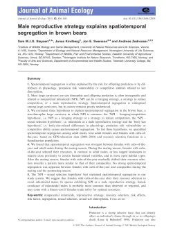 Male reproductive strategy explains spatiotemporal segregation in