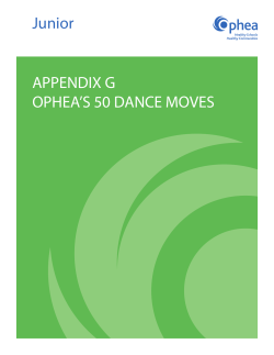 APPENDIX G OPHEA`S 50 DANCE MOVES Junior